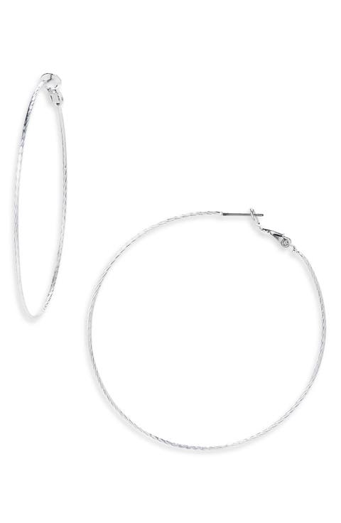 Textured Hoop Earrings