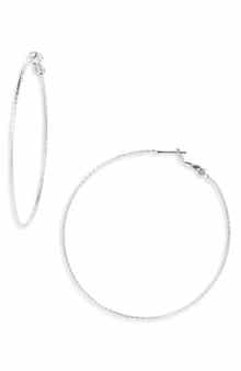 Panacea Textured Hoop Earrings