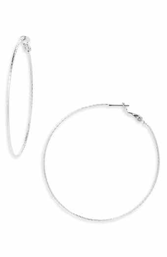 Panacea Textured Hoop Earrings