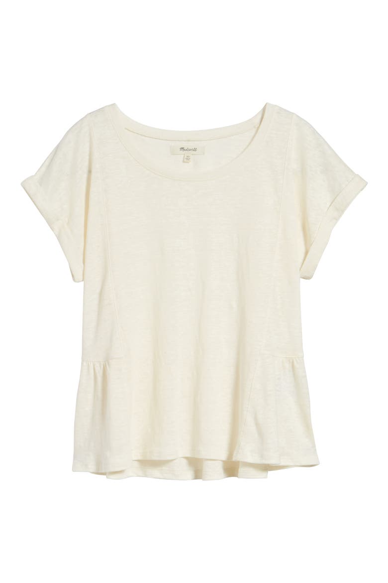 Modern Linen Gather Top, Alternate, color, ANTIQUE CREAM