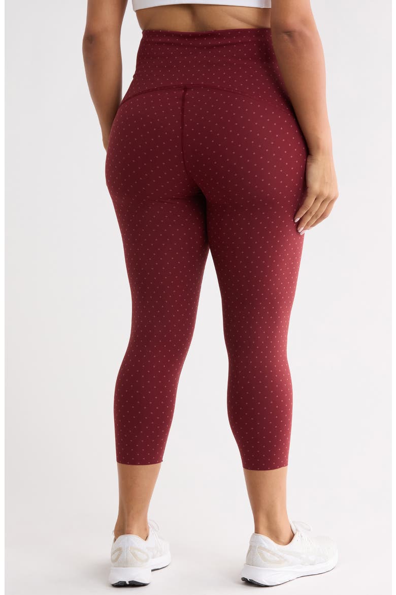 SPANXshape® Booty Boost® Leggings, Alternate, color, MICRO TONAL DOT/ RUM RAISIN