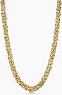 Oradina 10K Gold Byzantine Chain Necklace