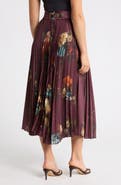T Tahari Belted Pleated Midi Skirt