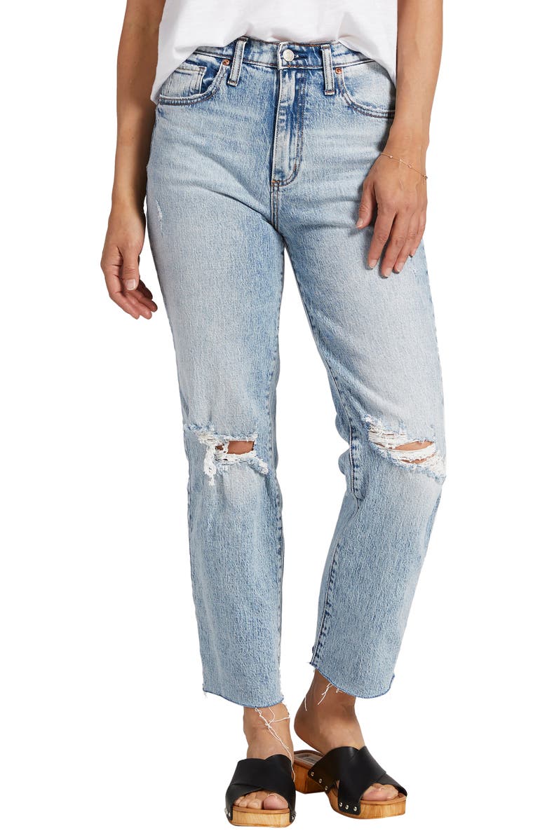 Silver Jeans Co. Highly Desirable High Waist Straight Leg Jeans, Main, color, 