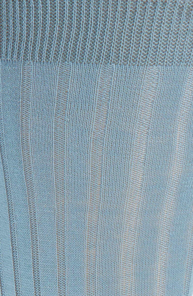 Canali Cotton Rib Dress Socks, Alternate, color, Blue