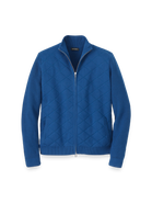 Paul Fredrick Cotton Full Zip Mock Neck Sweater Jacket