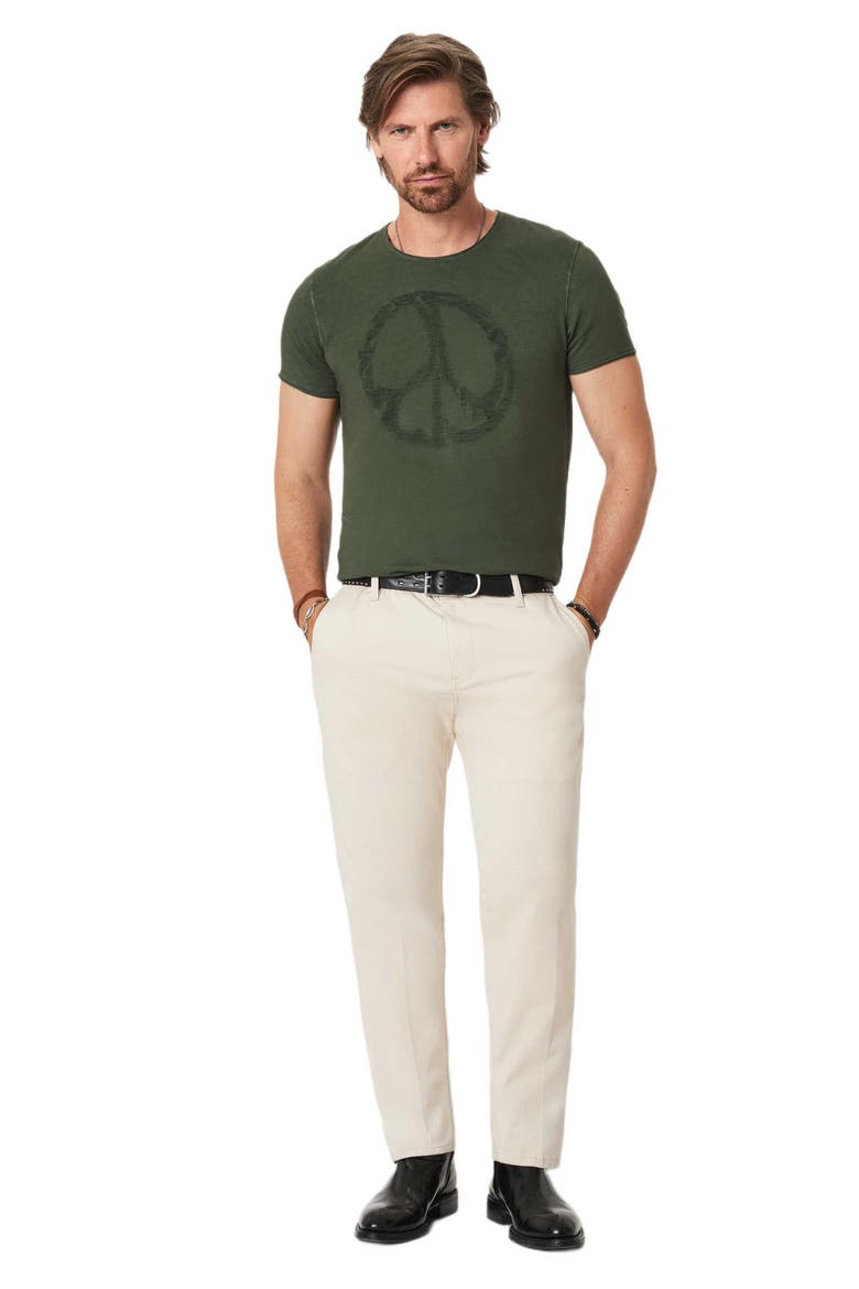 Peace Maker Raw Edge Crewneck T-Shirt, Alternate, color, MOSS
