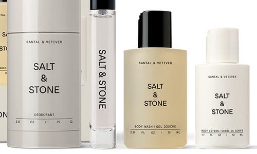 Salt & Stone Santal & Vetiver Essentials Set In Transparent