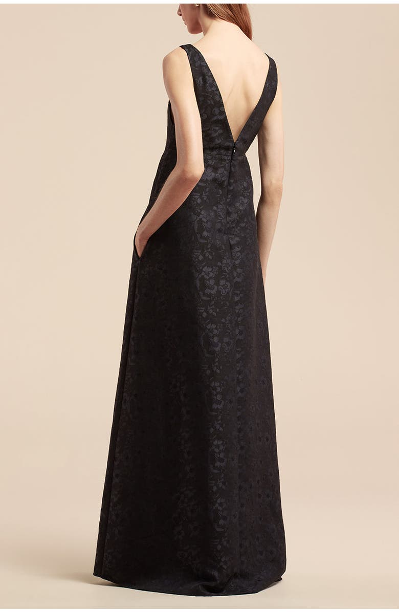 Rebecca Taylor Cloque Dress, Alternate, color, Black