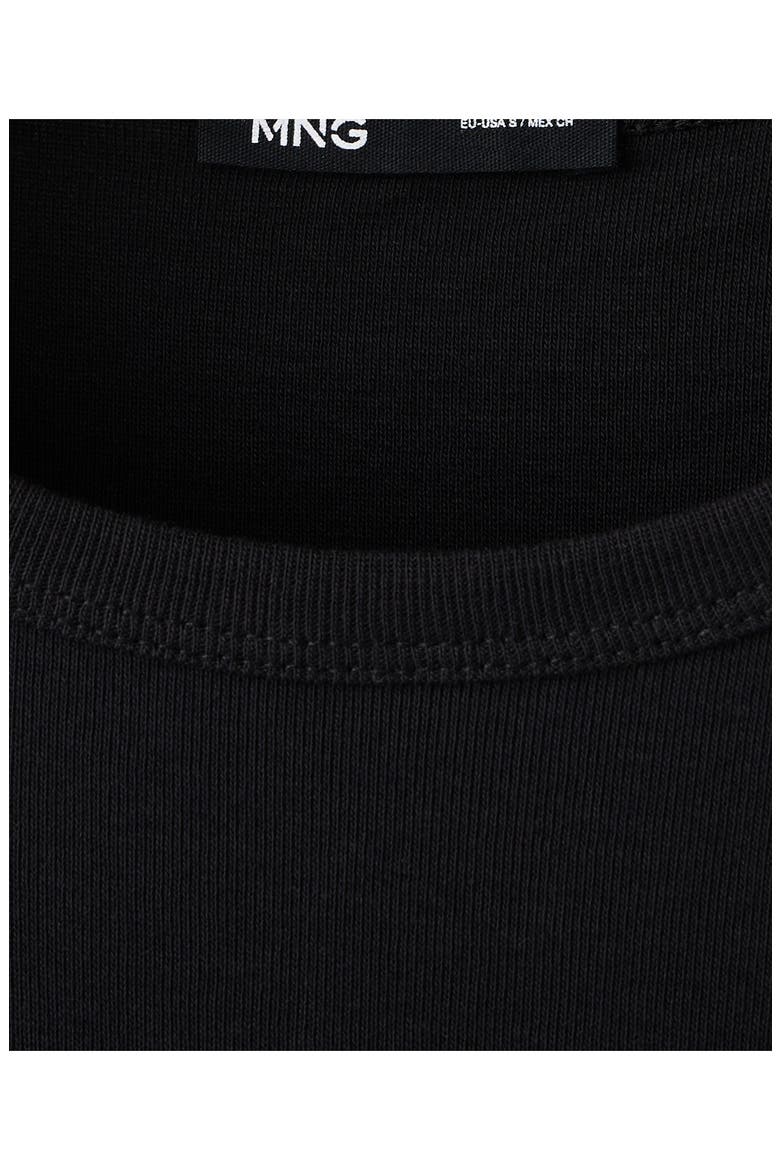 Fitted Cotton T-Shirt, Alternate, color, BLACK