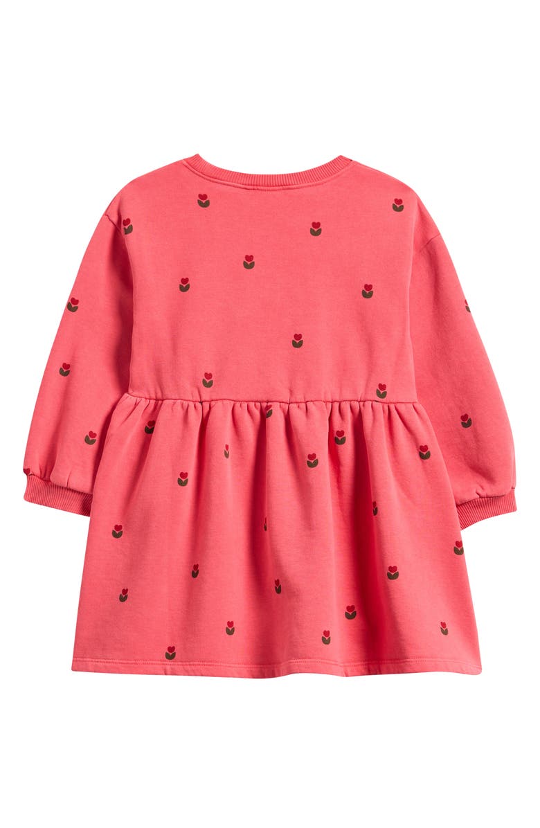 NEXT Kids' Heart Embossed Sweatshirt Dress, Alternate, color, Red