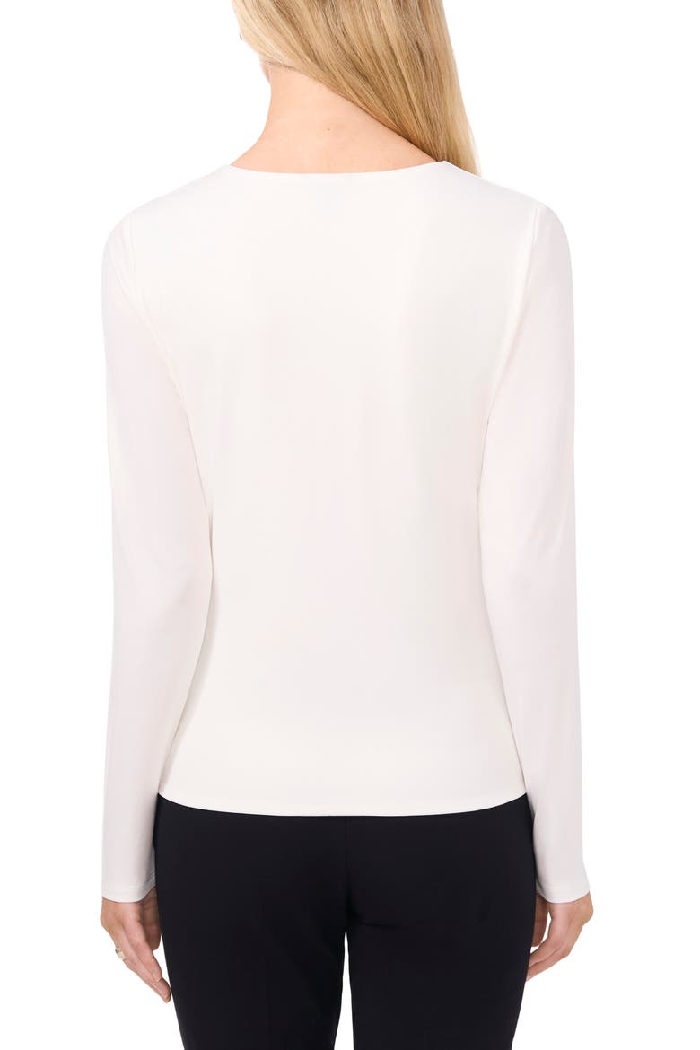 Compression V-Neck Top, Alternate, color, NEW IVORY