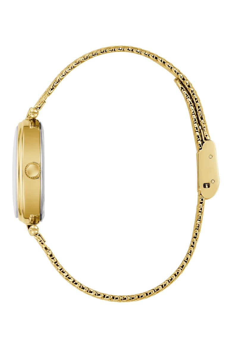 Ruby Oval Mesh Strap Watch, 24mm, Alternate, color, GOLD TONE