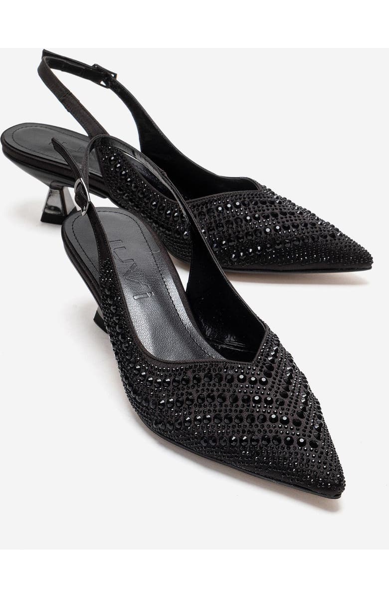 Prologue Shoes Royale Embellished Kitten Heel Pump, Main, color, Black