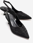 Prologue Shoes Royale Embellished Kitten Heel Pump