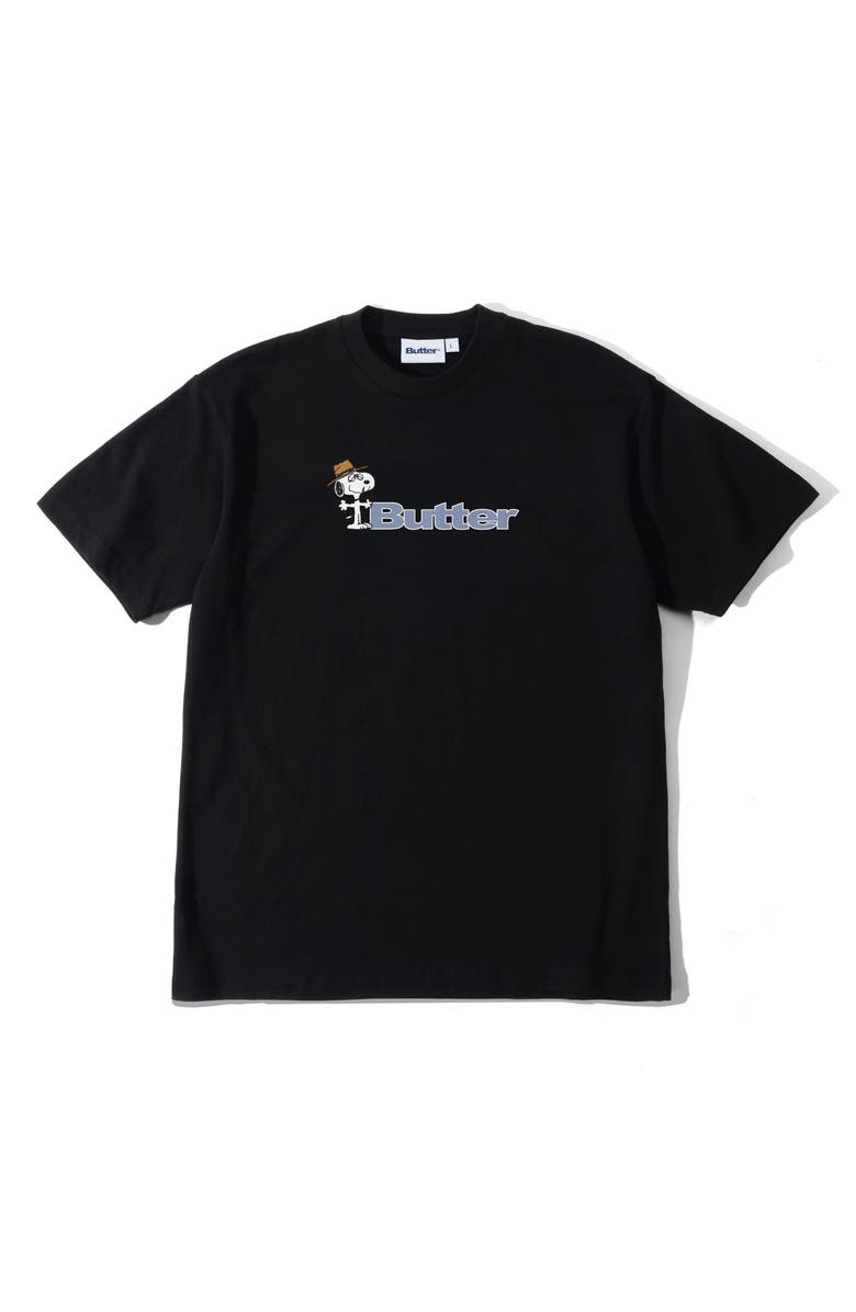 Butter Goods Spike Logo Cotton Graphic T-Shirt, Main, color, Black