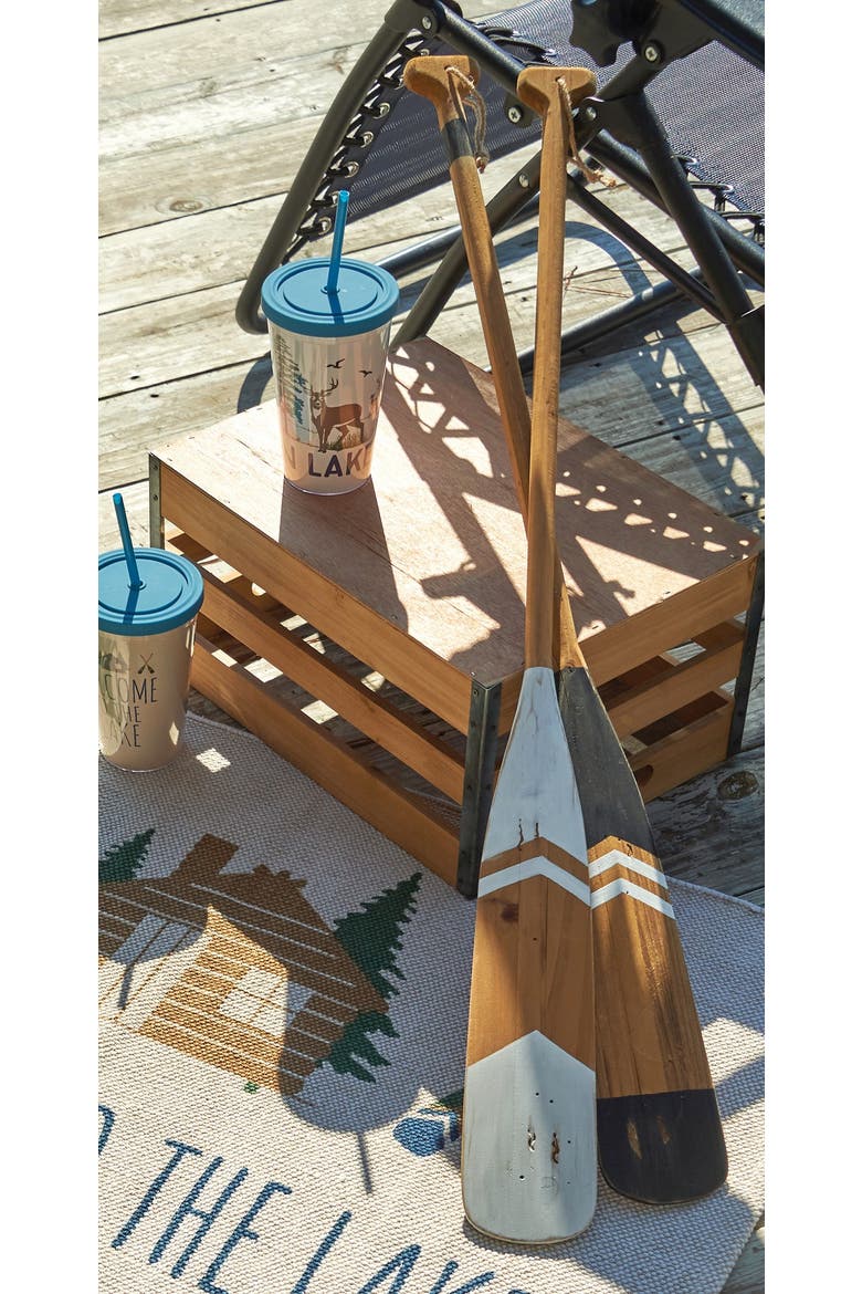 Wooden Decorative Wall Hanging Oar 35.4", Alternate, color, Brown