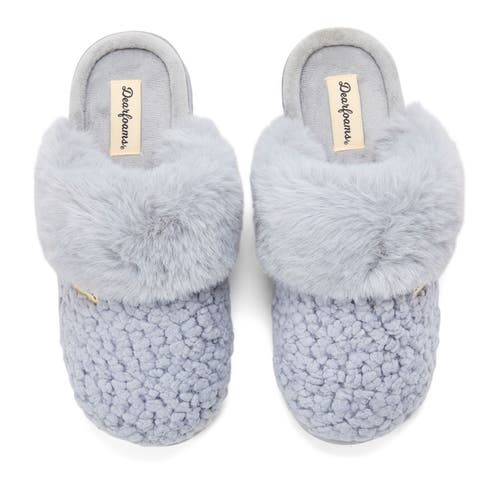 Dearfoams Courtney Knit Scuff Slipper In Blue