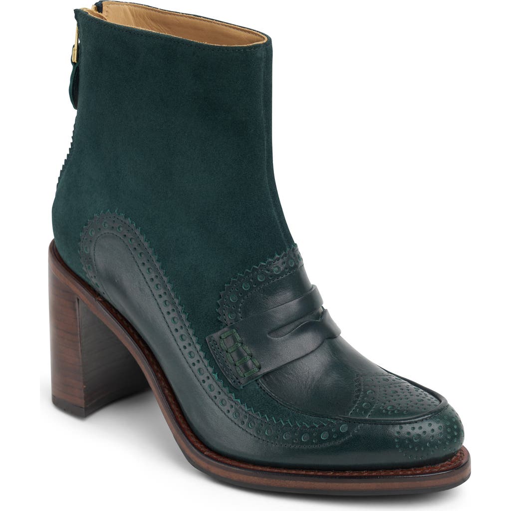 The Office of Angela Scott Miss Sabrina Wingtip Bootie in Hunter Green  product