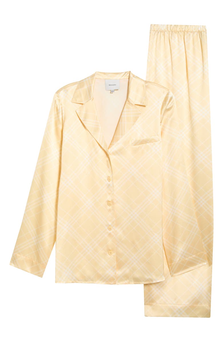 Reformation Ella Silk Pajamas, Main, color, Caroline Plaid