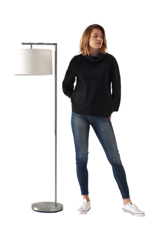 Brightech Montage Nickel Led Modern Floor Lamp In Silver