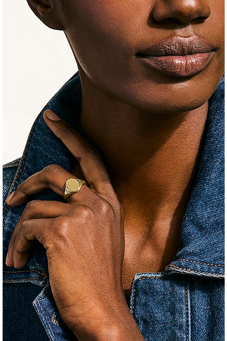 Icon 50 Signet Ring, Alternate, color, GOLD