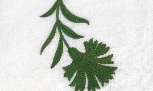 Matouk Daphne Linen Shower Curtain In Palm