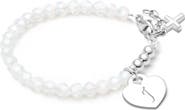 Tiny Blessings Sterling Silver Signature White Crystal with Cross Bracelet