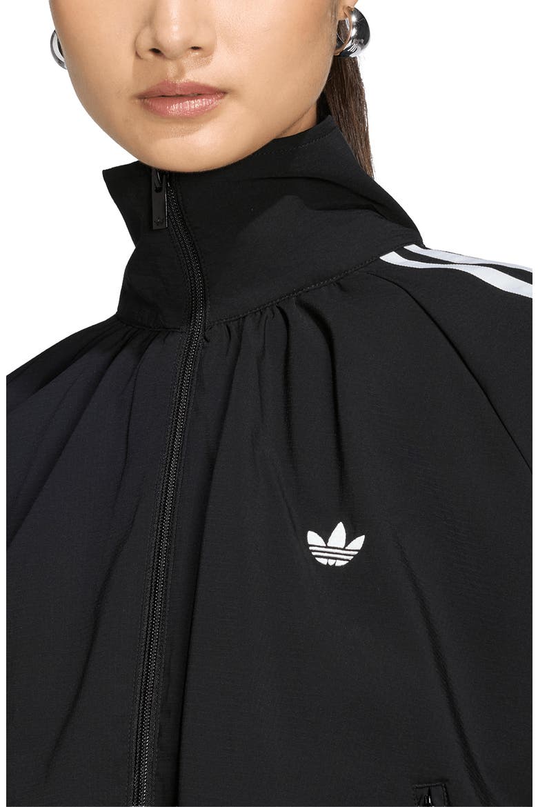 Blousy Oversized Track Top, Alternate, color, BLACK