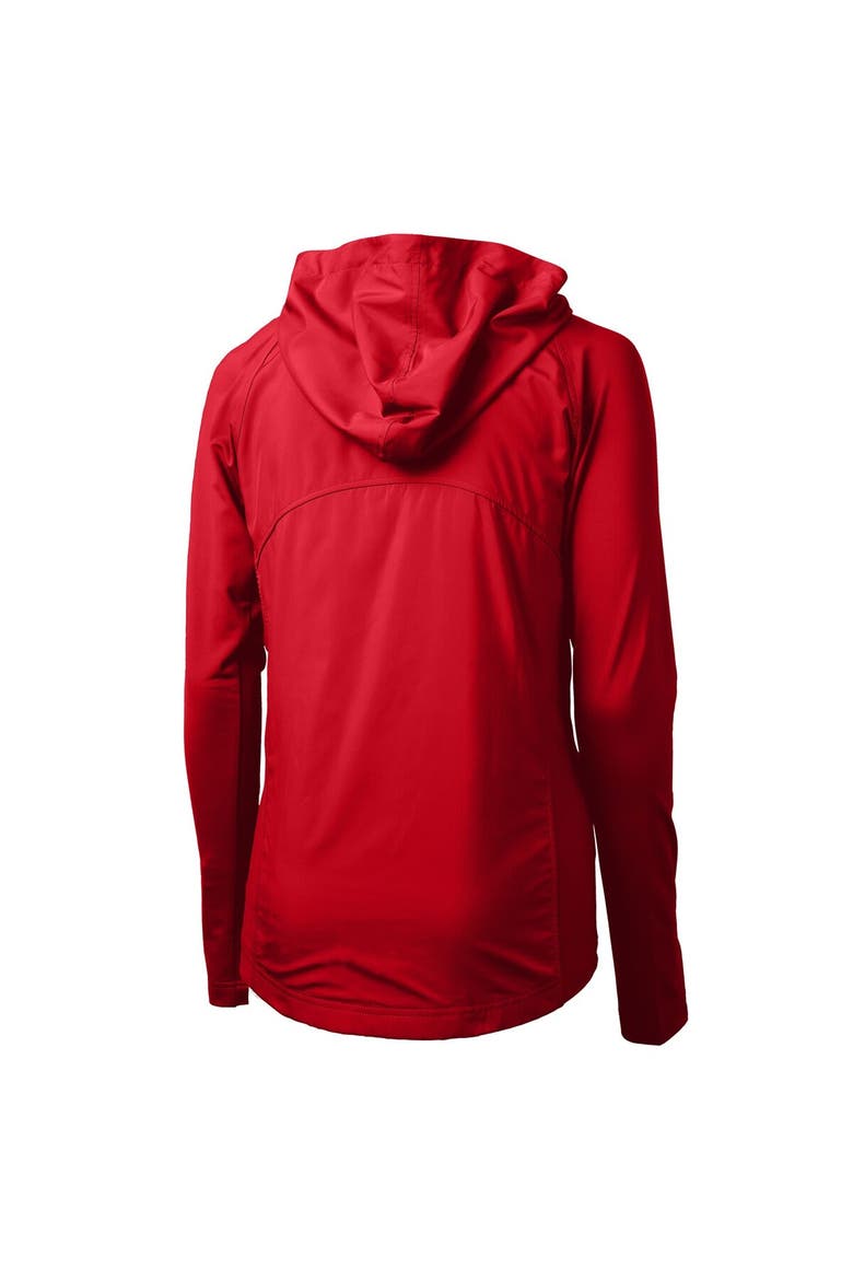 Women's Cutter & Buck Red Texas Tech Red Raiders Adapt Eco Knit Hybrid Recycled Full-Zip Hoodie, Alternate, color, Red