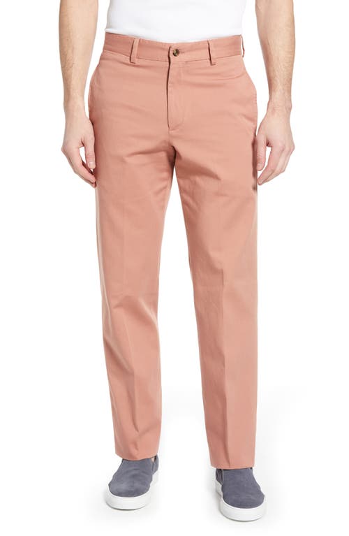 Berle Charleston Khakis Flat Front Chino Pants in Charleston Brick