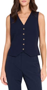 Tahari ASL Crepe Vest