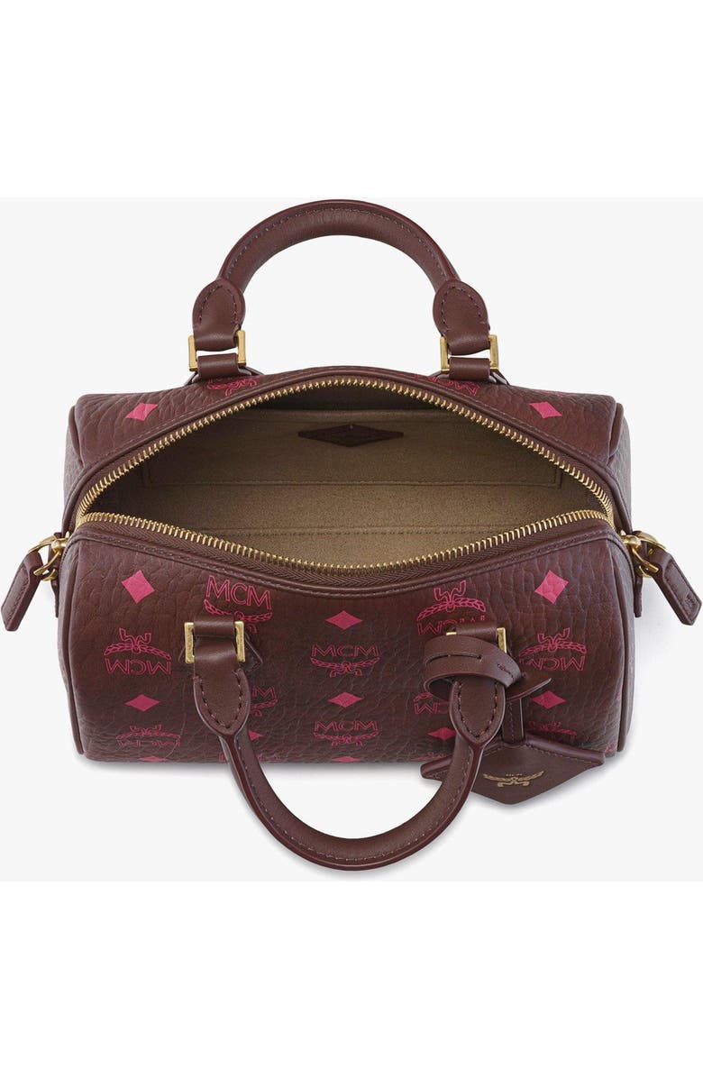 MCM Ella Boston Bag in Maxi Visetos, Alternate, color, Cinnamon