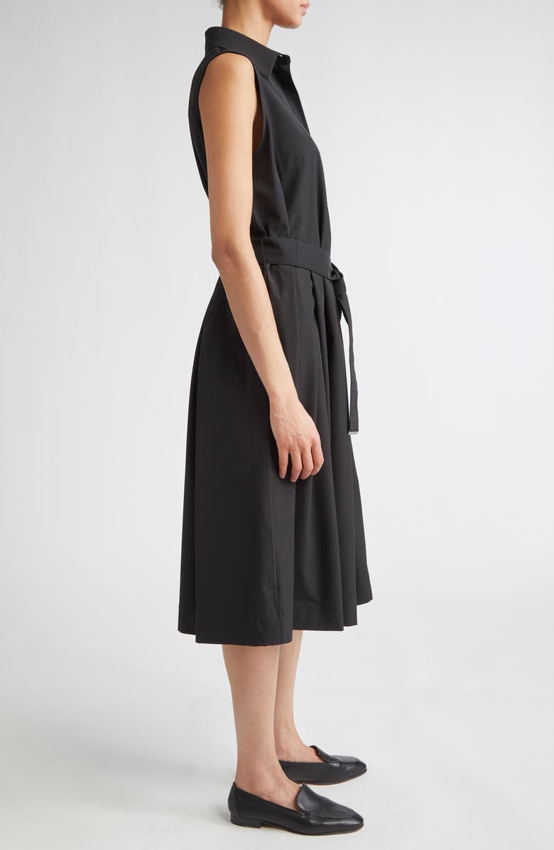 Herno Structured Sleeveless Midi Shirtdress, Alternate, color, 