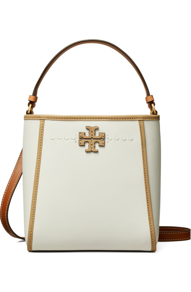 Tory Burch Small McGraw Leather Bucket Bag, Main, color,