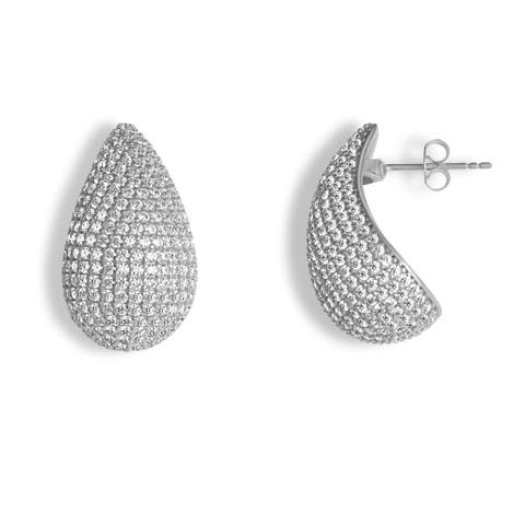 pave teardrop earrings