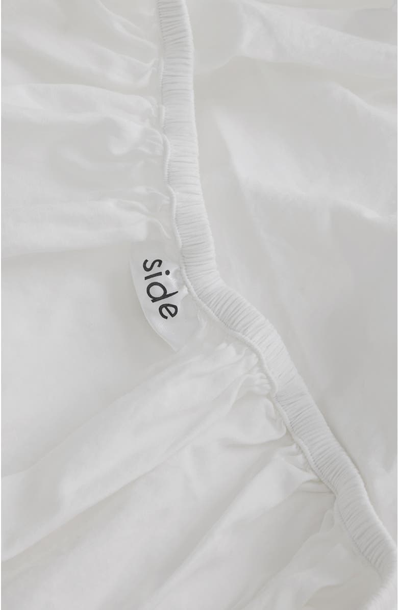 Pact Organic Cotton Organic Room Service Sateen Fitted Sheet, Alternate, color, White