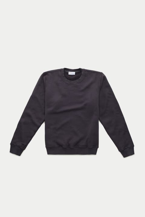 Cotton Fitted Crewneck Sweatshirt
