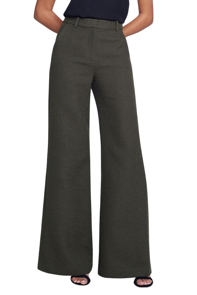 Pilar Tweed Wide Leg Pants, Main, color, ARMY