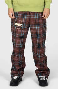 PLEASURES x Boiler Room Practice Plaid Track Pants