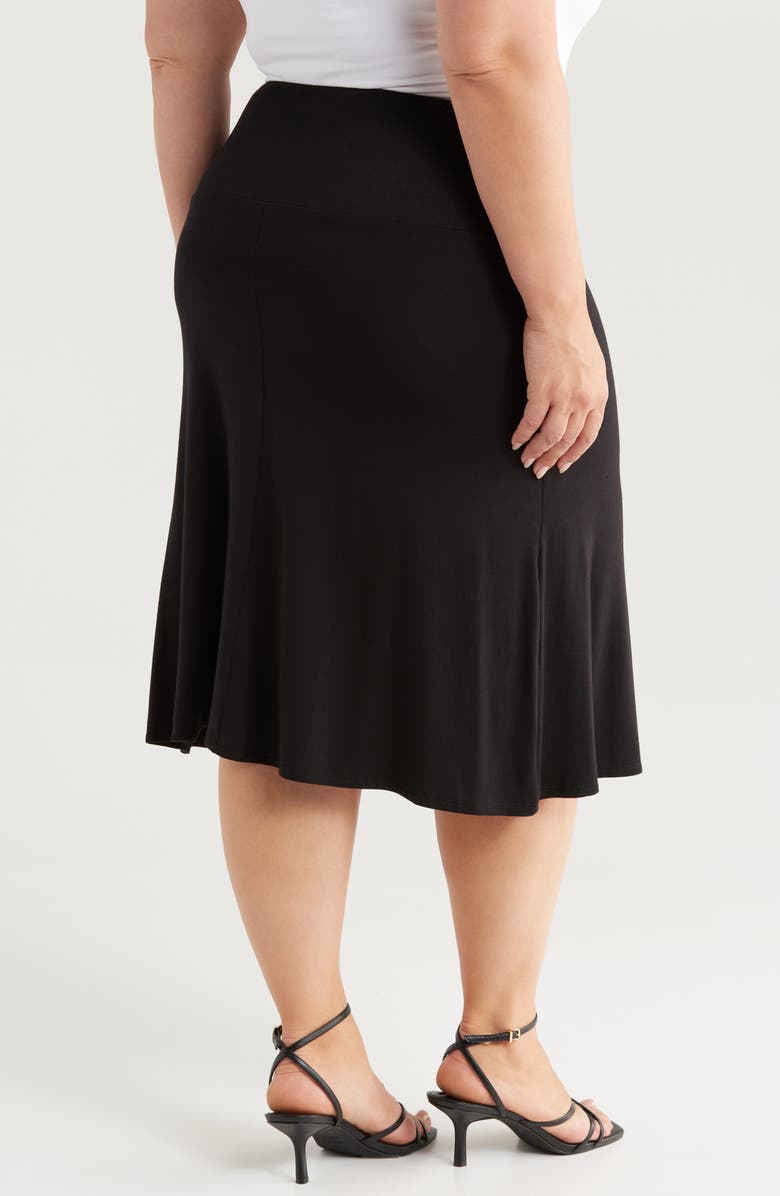 24seven Comfort Apparel A-Line Skirt, Alternate, color, Black