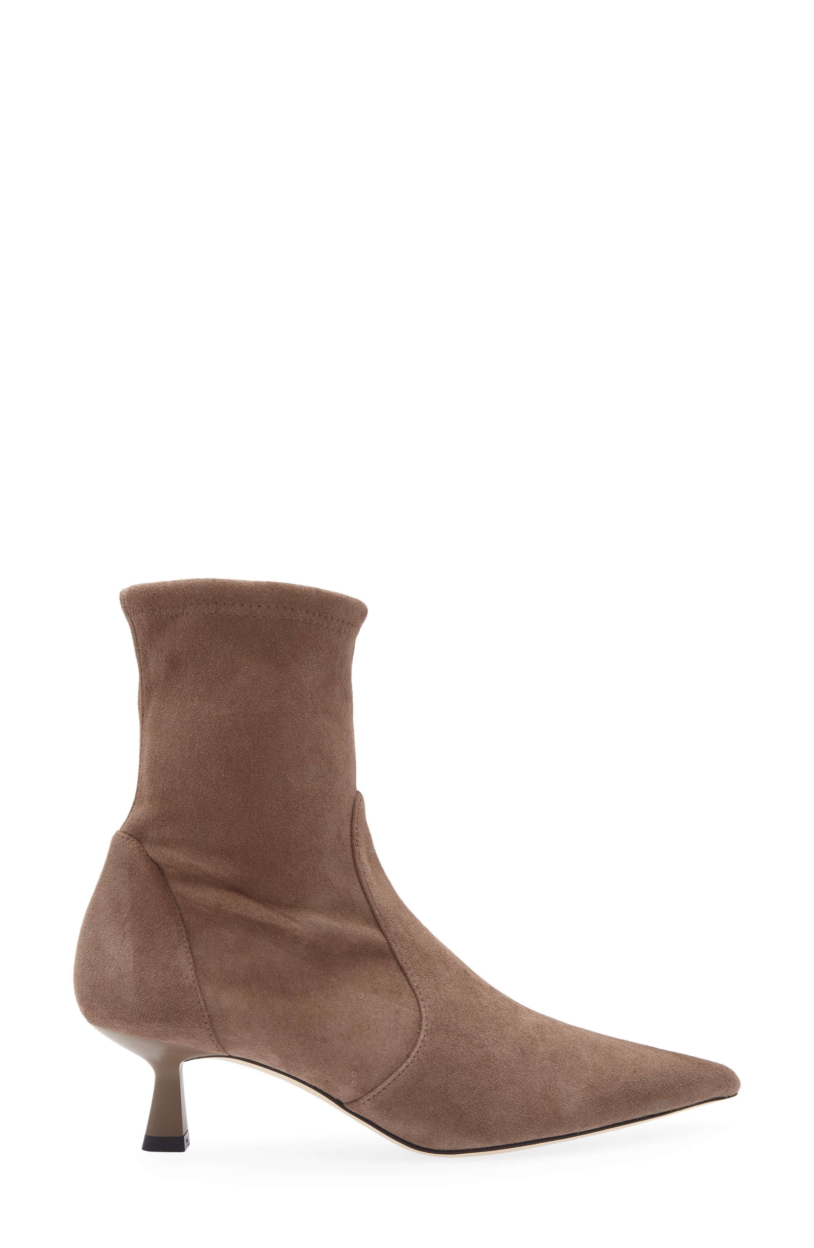 Stuart Weitzman Stuart Supersculpt Pointy Toe Bootie 50, Alternate, color, Taupe