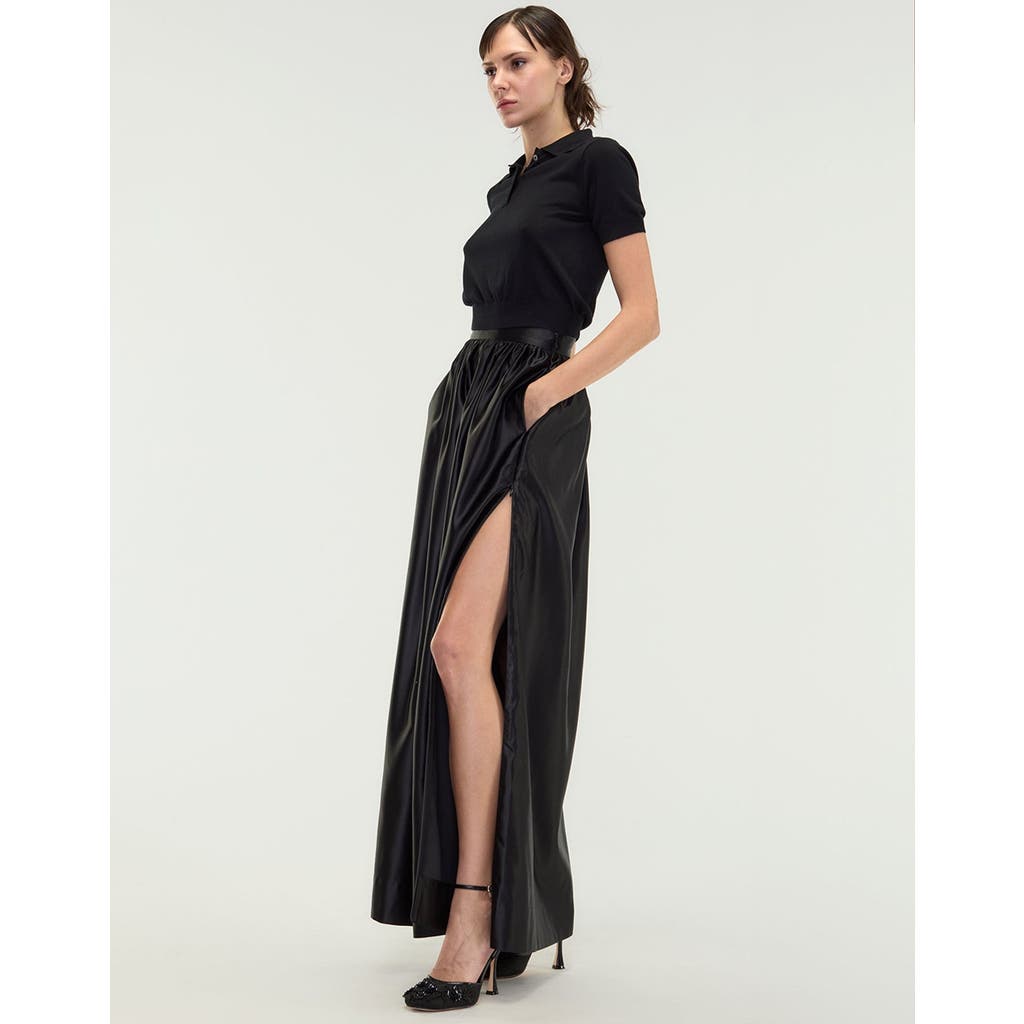 Cynthia Rowley Belle Maxi Skirt In Black