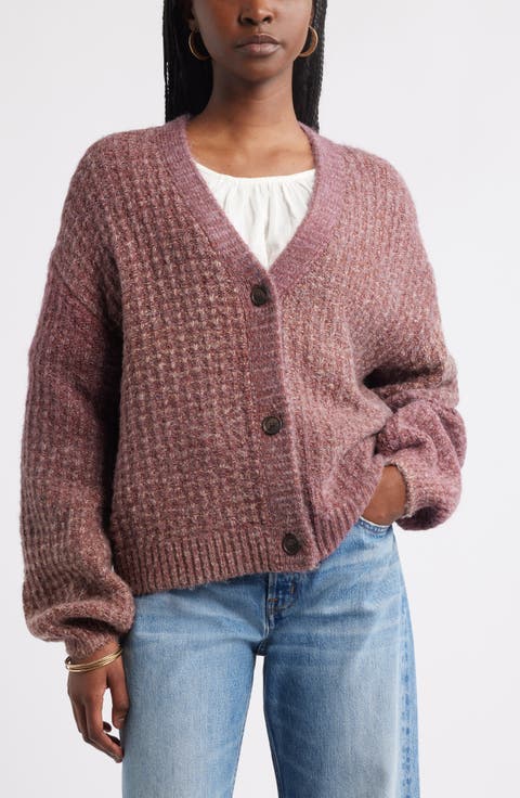 Textured V-Neck Cardigan