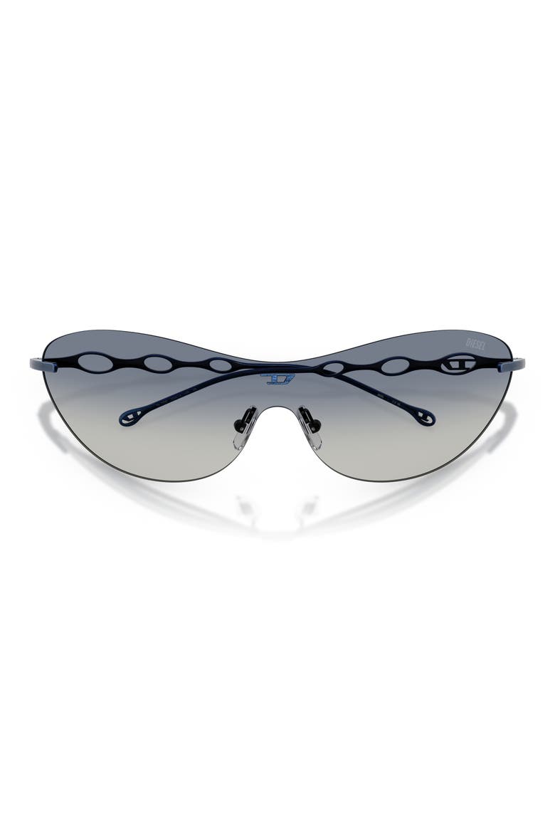 135mm Gradient Oval Shield Sunglasses, Alternate, color, GRADIENT BLUE / GRADIENT BLUE