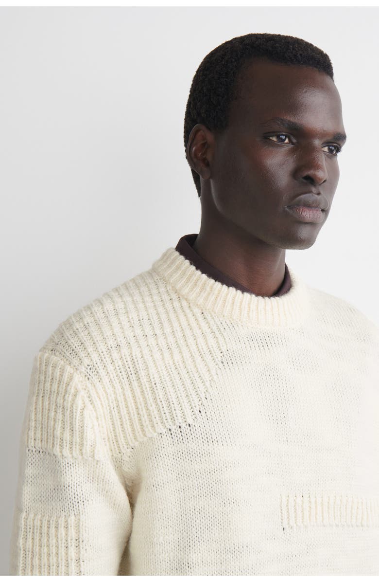 COS Ladder-stitch Wool Jumper, Alternate, color, Cream