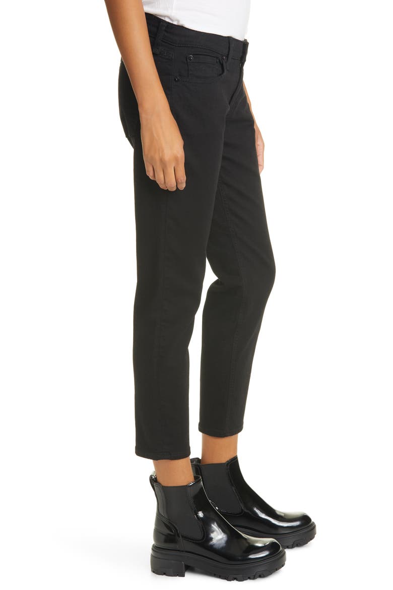 Dre Slim Crop Boyfriend Jeans, Alternate, color, NO FADE BLACK