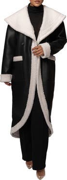 JLUXLABEL Jaida Reversible Faux Shearling Coat