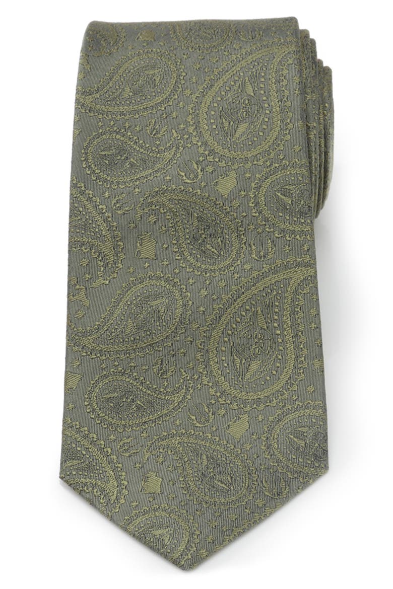 Star Wars™ - Yoda Paisley Silk Tie, Main, color, GREEN