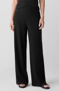 Eileen Fisher High Waist Jersey Wide Leg Pants